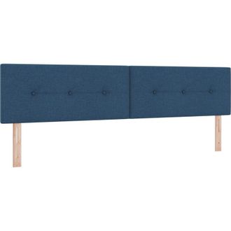 vidaXL LED Headboard with LED Strip Lights Manual Blue 200 cm Fabric vidaXL