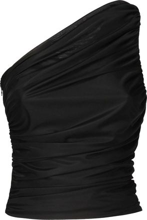 Pinko One-Shoulder Tulle Top