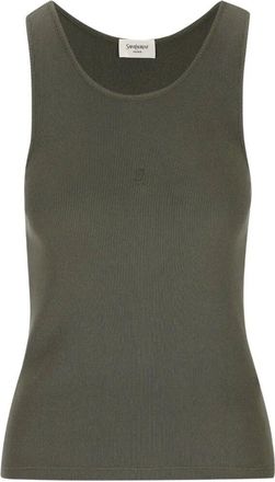 Saint Laurent Embroidered Tank Top