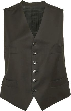 Tom Ford wool button waistcoat - Black