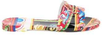 Dolce & Gabbana Womens Rubber Slides Multicolour Tpu Sandal