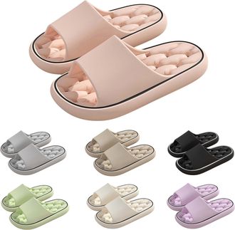 Generic Bathroom Slippers for Women Men - Quick Dry Non Slip Shower Slippers, Drainage Holes Footbed, Lightweight Waterproof House Sandals with EVA Sole Trave
