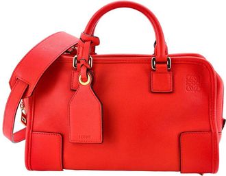 Loewe Red Sheep Leather Amazona Nm Bag 23 (Authentic Pre-Loved)