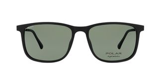 Polar PL 463 with Clip-On Polarized 76 Mens Sunglasses Black Size 55