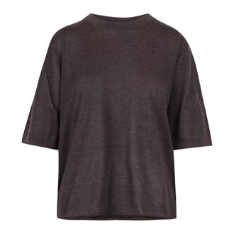 Loulou Studio Cashmere Knitwear, female, Brown, Size: L Cashmere T-shirt