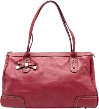 Gucci Pre-owned Handbags, female, Red, Size: ONE SIZE Pre-owned Vintage Tote Bag