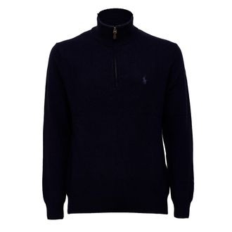 Polo Ralph Lauren Merino Ribbed Half-Zip Wool Pullover