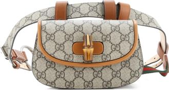 Gucci Bamboo 1947 GG Coated Canvas Mini belt bag - Bruin