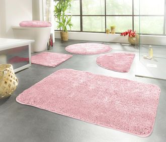 Kinzler Badematte »Chaozhou« Höhe 20 mm rutschhemmend beschichtet fussbodenheizungsgeeignet Badteppich, Uni Farben, weich, als rechteckig, rund & Set erhältli