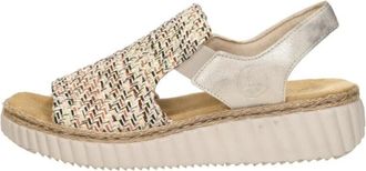 Rieker Platte sandalen - Dames - Sleehakken - Beige - 39 EU - Schoenen