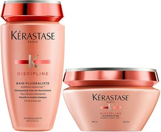 Kerastase Womens K&eacute;rastase Discipline Duo: Bain Fluidealiste 250ml & Maskeratine Anti-Frizz Masque 200ml - One Size