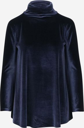 Stephan Janson Stretch Velvet Jersey Blouse