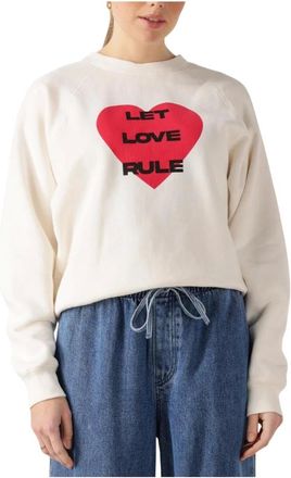 Catwalk Junkie Hoodies & sweatvesten, Dames, Beige, M, Graphic Sweater