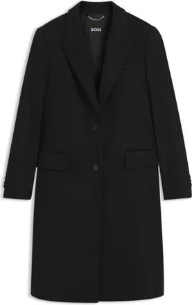 BOSS Single-breasted formal wool coat