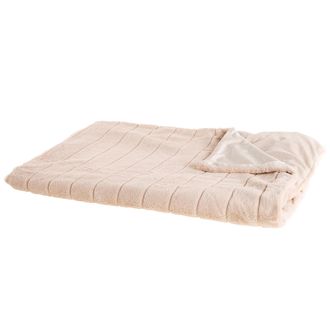 Beliani Beliani - Manta De Tejido De Poli&eacute;ster Rosa 180 X 220 Cm Cama Sala De Estar Minimalista Smahra