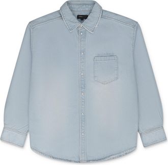 Purple Light Indigo Oversized Western Shirt
