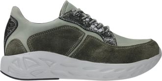 Wolky Womens Bounce Leather Sneakers In Castor Grey Combi