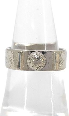 Louis Vuitton Silver Metal Band Ring (Pre-Owned)