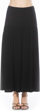 Alexia Admor Aven Drop Waist Maxi Skirt in Black at Nordstrom Rack, Size X-Small