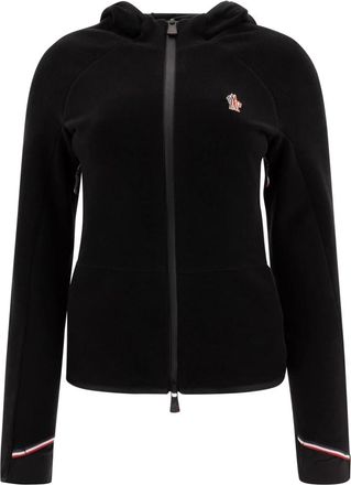 Moncler Maglia Cardigan - Dames - Vesten met rits - Zwart - XS - Polyester - Hoodies & sweatvesten