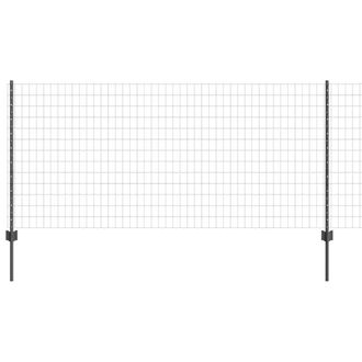 Berkfield Home Euro Fence with 22 U Posts Grey 1x25 m Steel