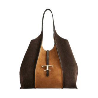 Tod's Shopping Bag Media T Timeless - - Bags - Donna - Marrone - ONE SIZE
