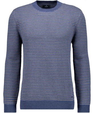 Ragman Rundhalspullover RAGMAN, Herren, Gr. 54, blau, melange, 782, 100% Baumwolle, Rundhals, Pullover Rundhalspullover