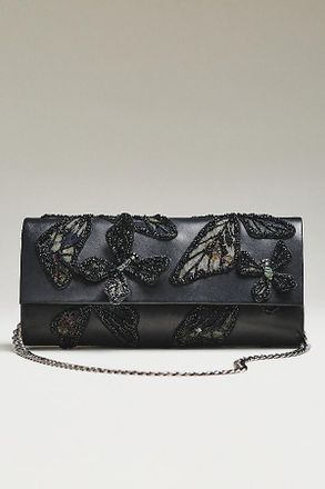 Deepa Gurnani Monarch Beaded Clutch