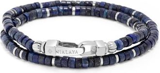 Nialaya Blue Lapis Heishi Wrap Bracelet at Nordstrom, Size X-Large