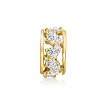 Ross-Simons Multi-Shaped Lab-Grown Diamond Rolling Charm in 18kt Gold Over Sterling