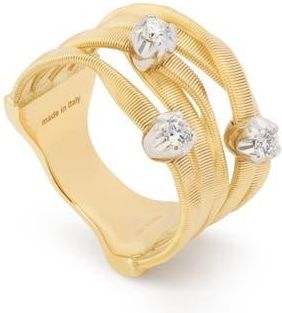 Marco Bicego Marrakech Diamond Stack Coil Ring in 18K Yellow/white Gold at Nordstrom, Size 7