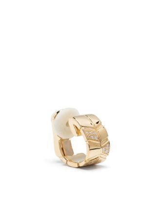 Loyal.e Paris Ear cuff Ride & Love Semi-Pav&eacute;e Altern&eacute;e in oro giallo 18 carati con diamanti