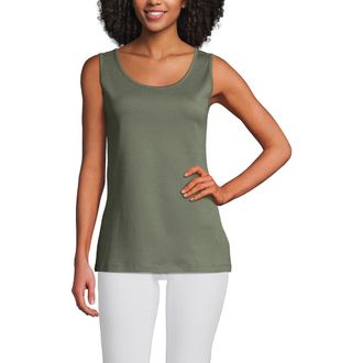 Lands End Cotton Tank Top in Sage at Nordstrom, Size X-Small P