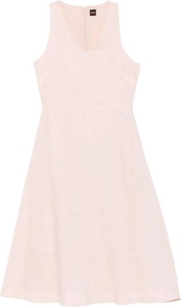 BOSS Abito midi con scollo a V - Rosa