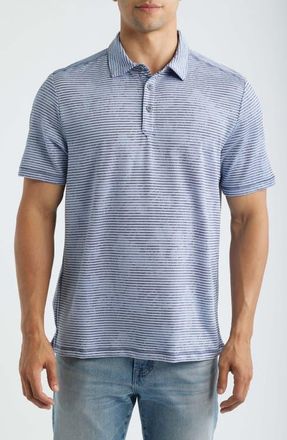 Tommy Bahama Costa Wave Twilight Canopy Seersucker Stripe IslandZone Polo in Tidal Tempest at Nordstrom, Size Xx-Large