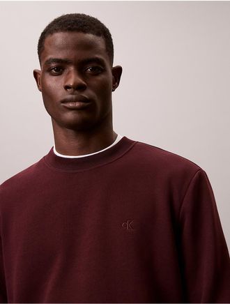 Calvin Klein Jeans Calvin Klein Mens Archive Logo Fleece Crewneck Sweatshirt - Red - L
