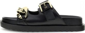 Guess Fatema 5 Slide - Dames - Sandalen - Zwart - 37 EU - Leer - Schoenen