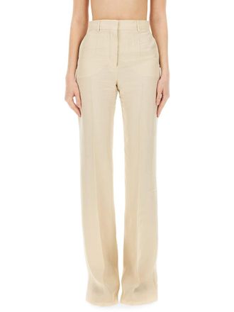 Sportmax High Waist Flare Fit Viscose Pants