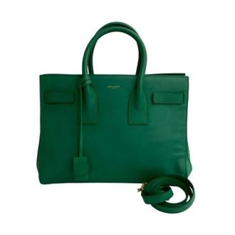 Saint Laurent Pre-owned Tote Bags, female, Green, Size: ONE SIZE Pre-owned Leather shoulder-bags