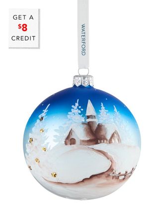 Waterford Holiday Heirlooms Winter Scene Ornament With $8 Credit