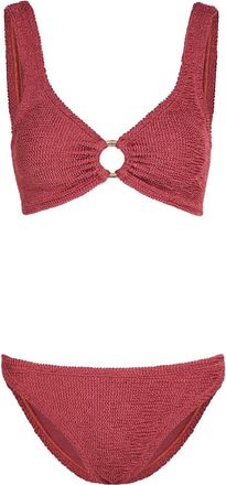 Hunza G Julia Gold-hoop Crinkle Bikini - Rust - One Size