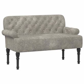 vidaXL Loveseat Con Bottoni Imbottiti Grigio Chiaro 120 X 65 X 78 Cm Vidaxl