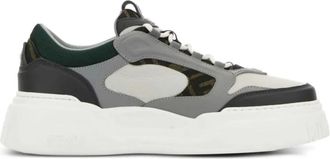 Fendi Grey Lace Up Sneakers