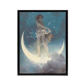 Artery8 Edwin Blashfield Spring Scattering Scars Framed Canvas Wall Art Print in Blue | Size: W24 x H32