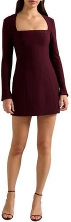 Ever New Ruby Long Sleeve Minidress in Burgundy at Nordstrom Rack, Size 0
