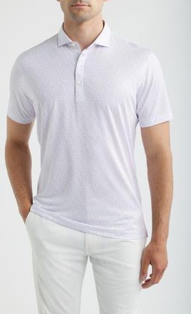 Johnnie-O Pip Floral Performance Jersey Polo in Viola at Nordstrom, Size Xx-Large