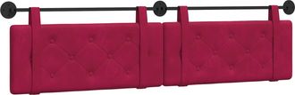 vidaXL Cabecero Colgante Rojo Vino Terciopelo Vidaxl