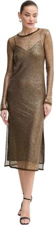 Pinko Maxi Sheath Jurk - Dames - Feestkleedjes - Groen - XS - Polyester - Kleedjes