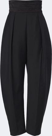 R&oacute;he R&oacute;he Pleated wool and mohair barrel-leg pants