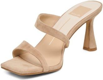 Dolce Vita Icelyn Slide Sandal in Camel Suede at Nordstrom, Size 6.5